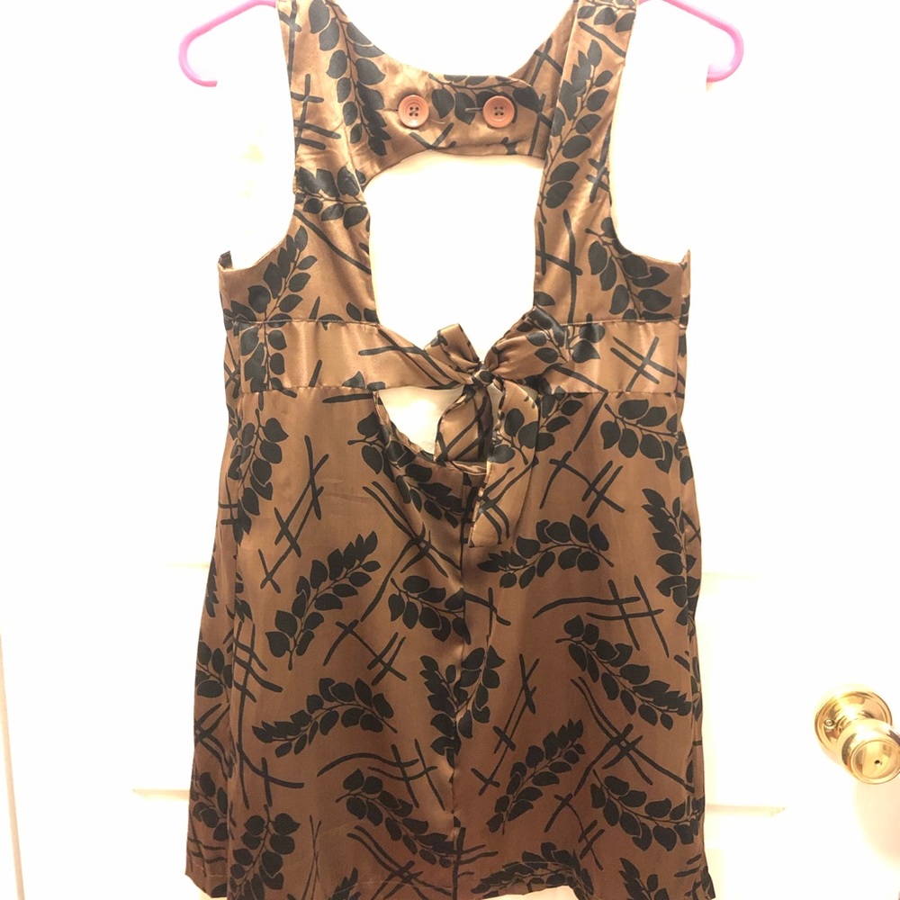 Two tone brown short dress
